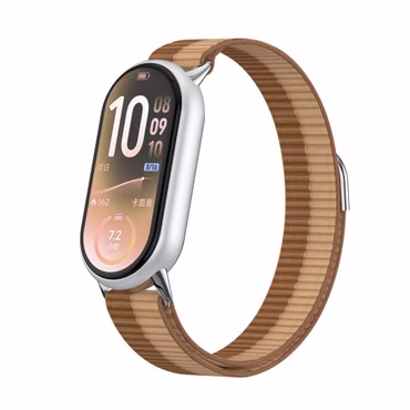 Nylon für Xiaomi Smart Band 11 / 10 / 9 / 8 Klettverschluss Braun