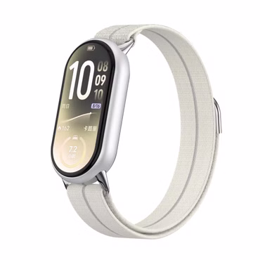 Nylon für Xiaomi Smart Band 11 / 10 / 9 / 8 Klettverschluss Weiß