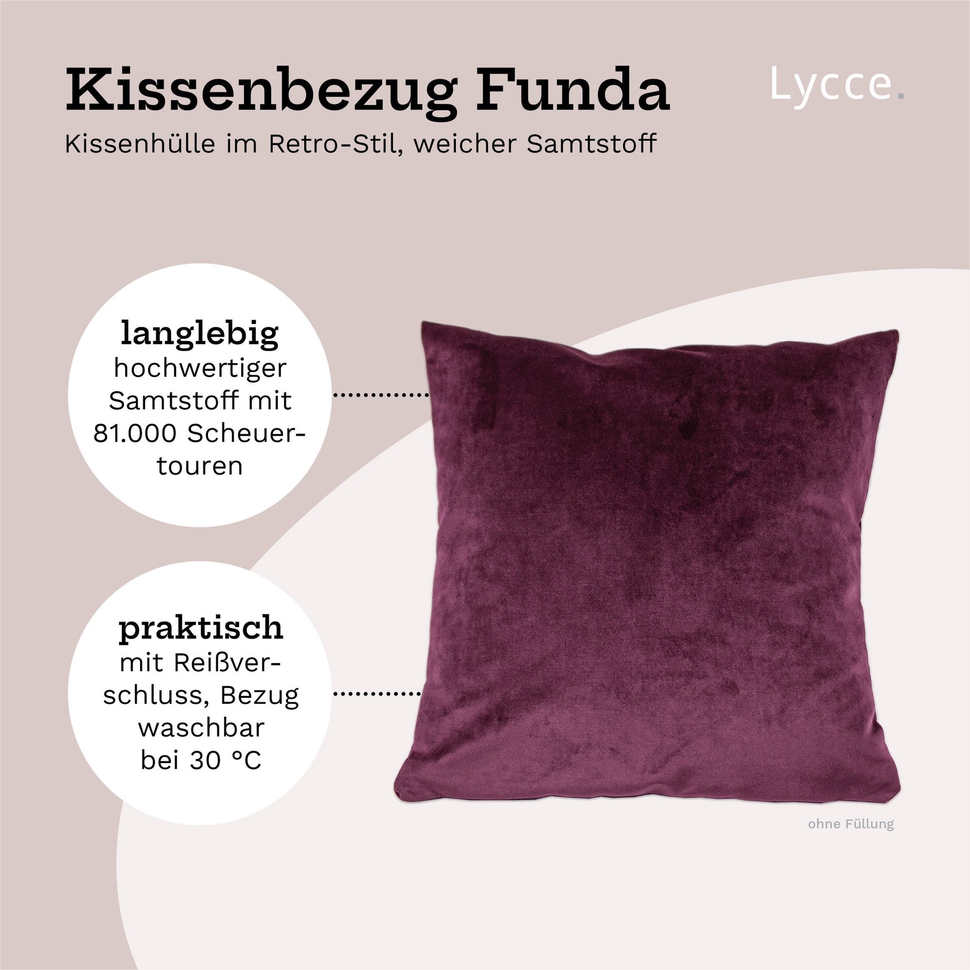 Lycce Kissenbezüge FUNDA 40x40 Retro Samt Kissenbezug Kissenhülle Dekokissen-bezug