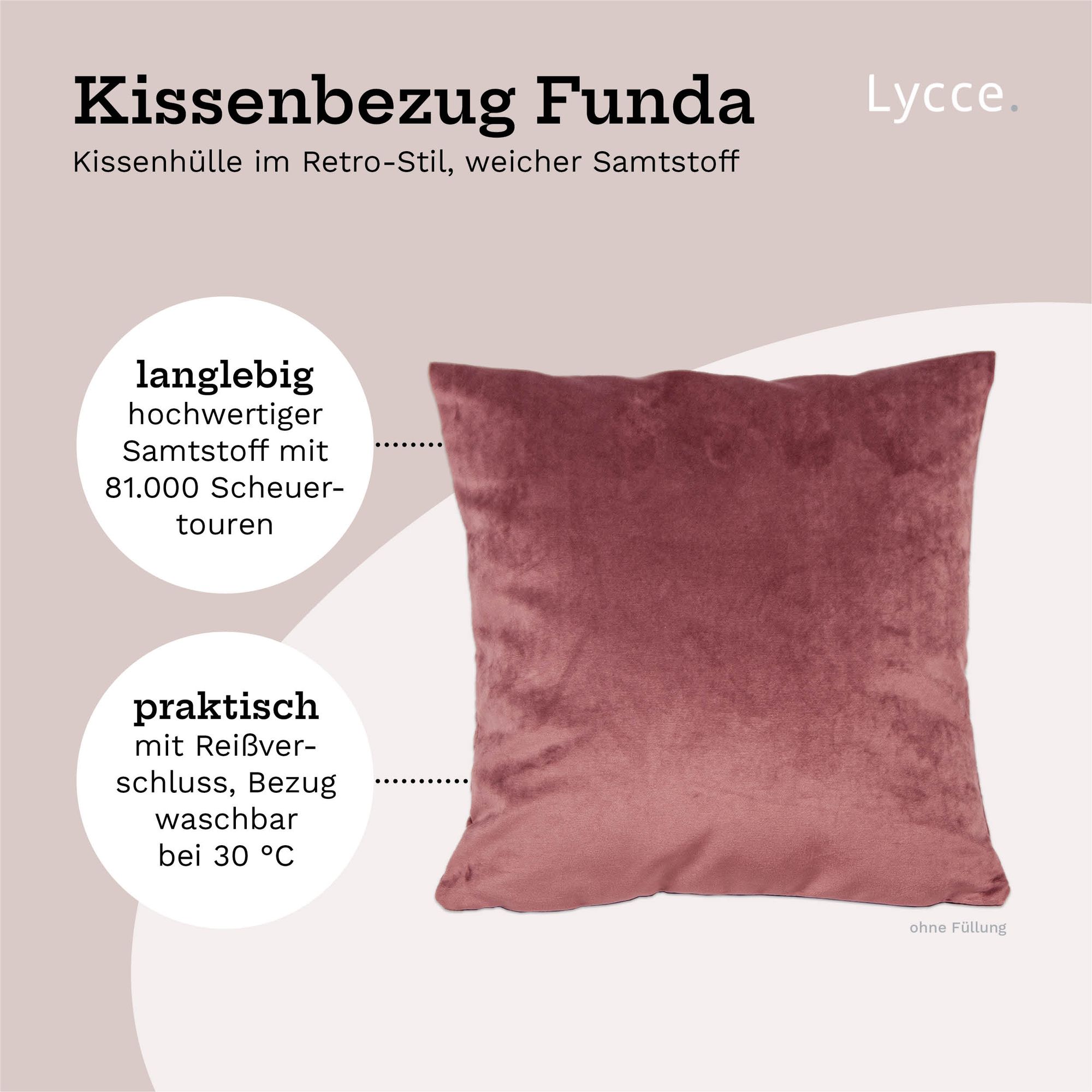 Lycce Kissenbezüge FUNDA 40x40 Retro Samt Kissenbezug Kissenhülle Dekokissen -bezug