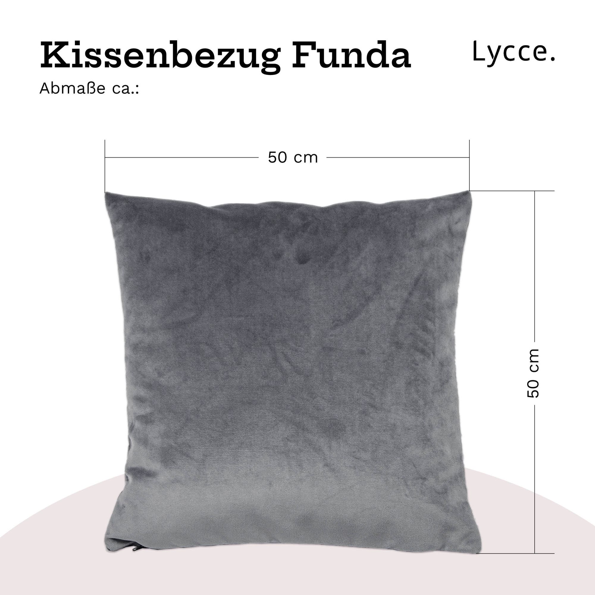 Lycce Kissenbezüge FUNDA 50x50 Retro Samt Kissenbezug Kissenhülle Dekokissen-bezug