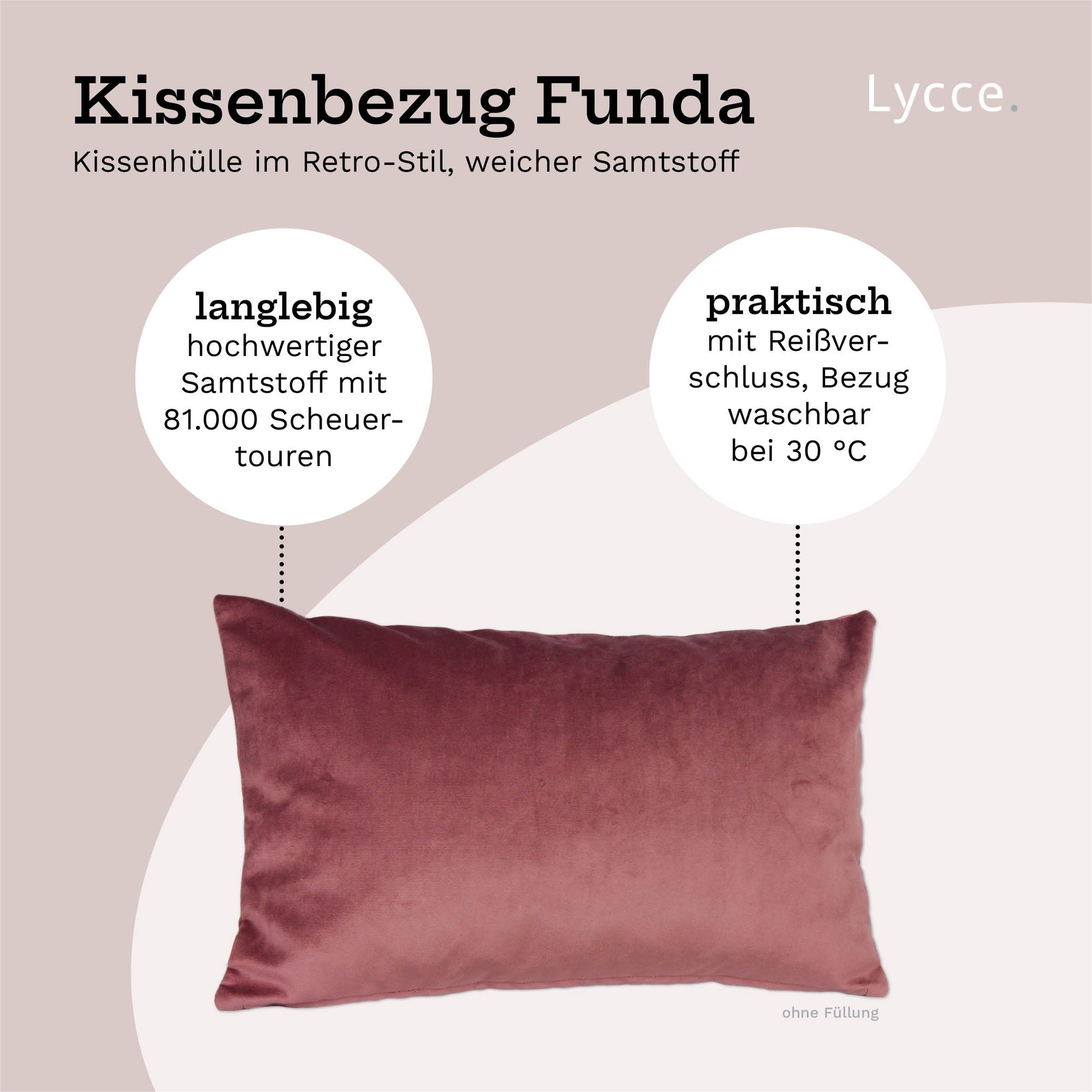 Lycce Kissenbezüge FUNDA 50x30 Retro Samt Kissenbezug Kissenhülle Dekokissen-bezug
