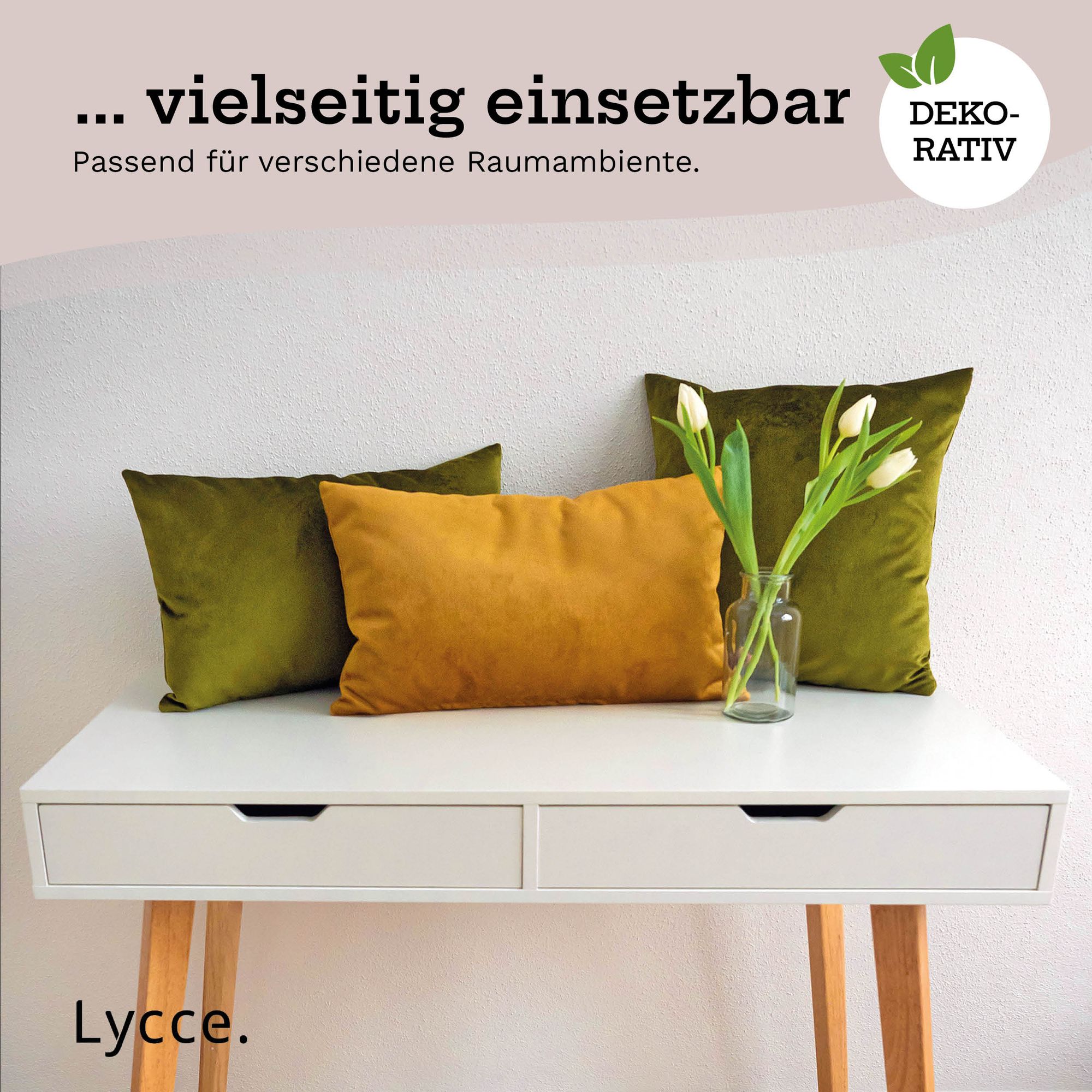 Lycce Kissenbezüge FUNDA 50x30 Retro Samt Kissenbezug Kissenhülle Dekokissen-bezug