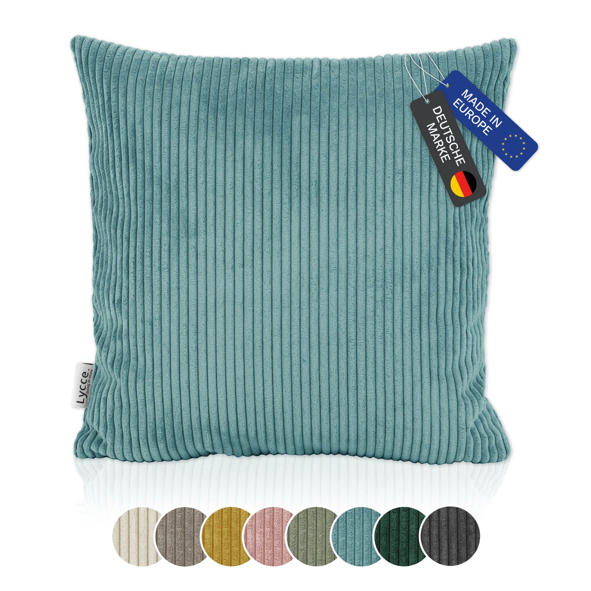 Lycce Kissenbezug aus trendigem Cordstoff (50 x 50 cm) - ideal für kuschelige Sofakissen oder Dekokissen, verschiedene Farben - made in EU