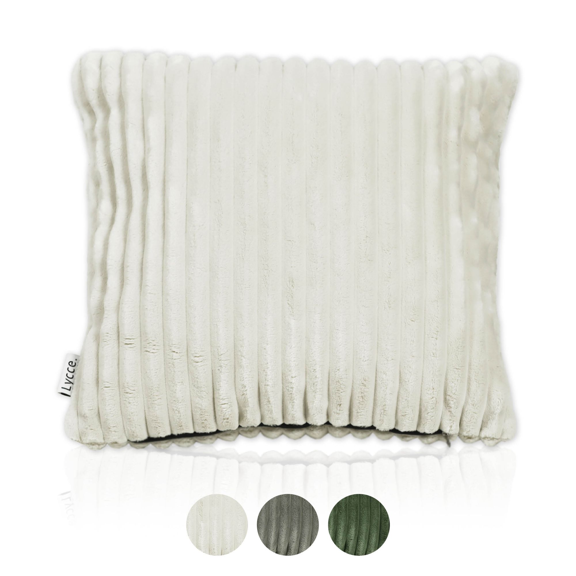 Lycce Kissenbezug Deluxe aus extra breitem, flauschigem Cordstoff - ideal für kuschelige Sofakissen oder Dekokissen, verschiedene Farben - made in EU