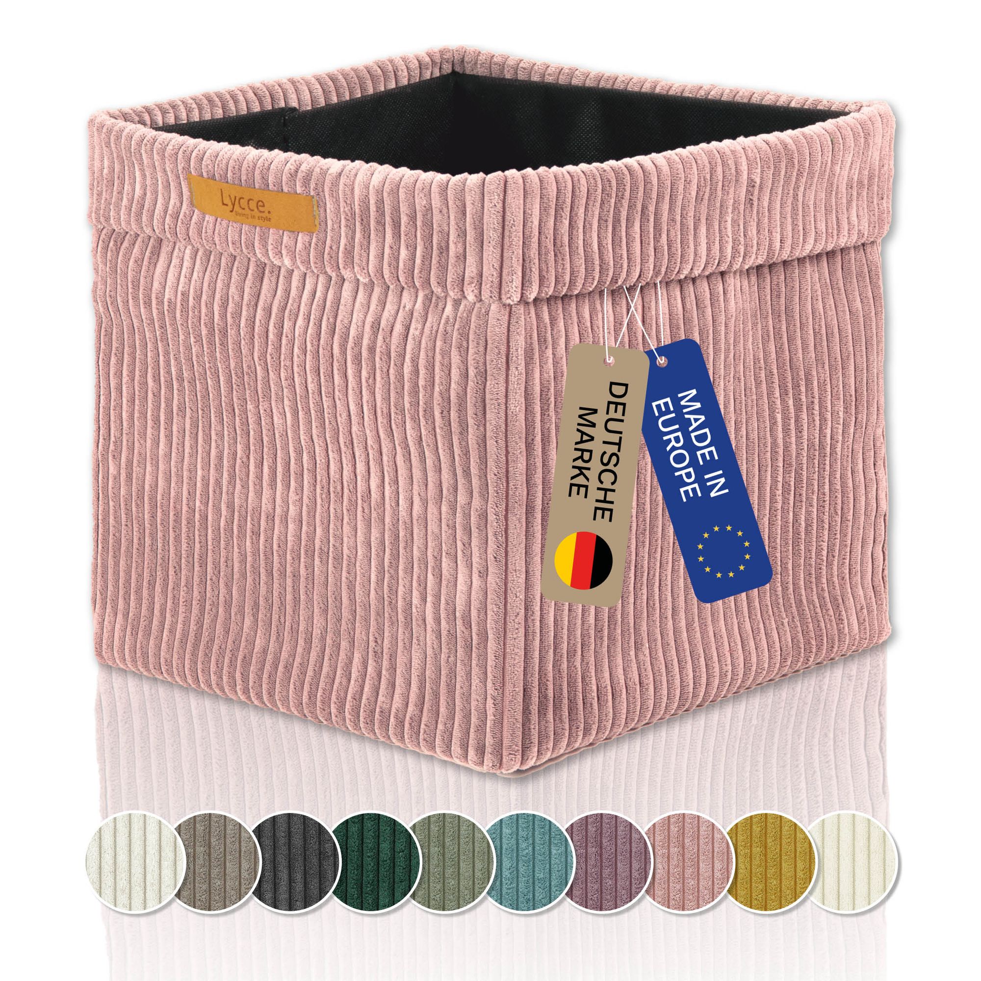 Kallax Boxen Cord | faltbare Aufbewahrungsboxen 33x33xH31cm mit abnehmbarem Cordbezug waschbar | Ordnungsboxen passend für Ikea Kallax Regal in versch. Farben