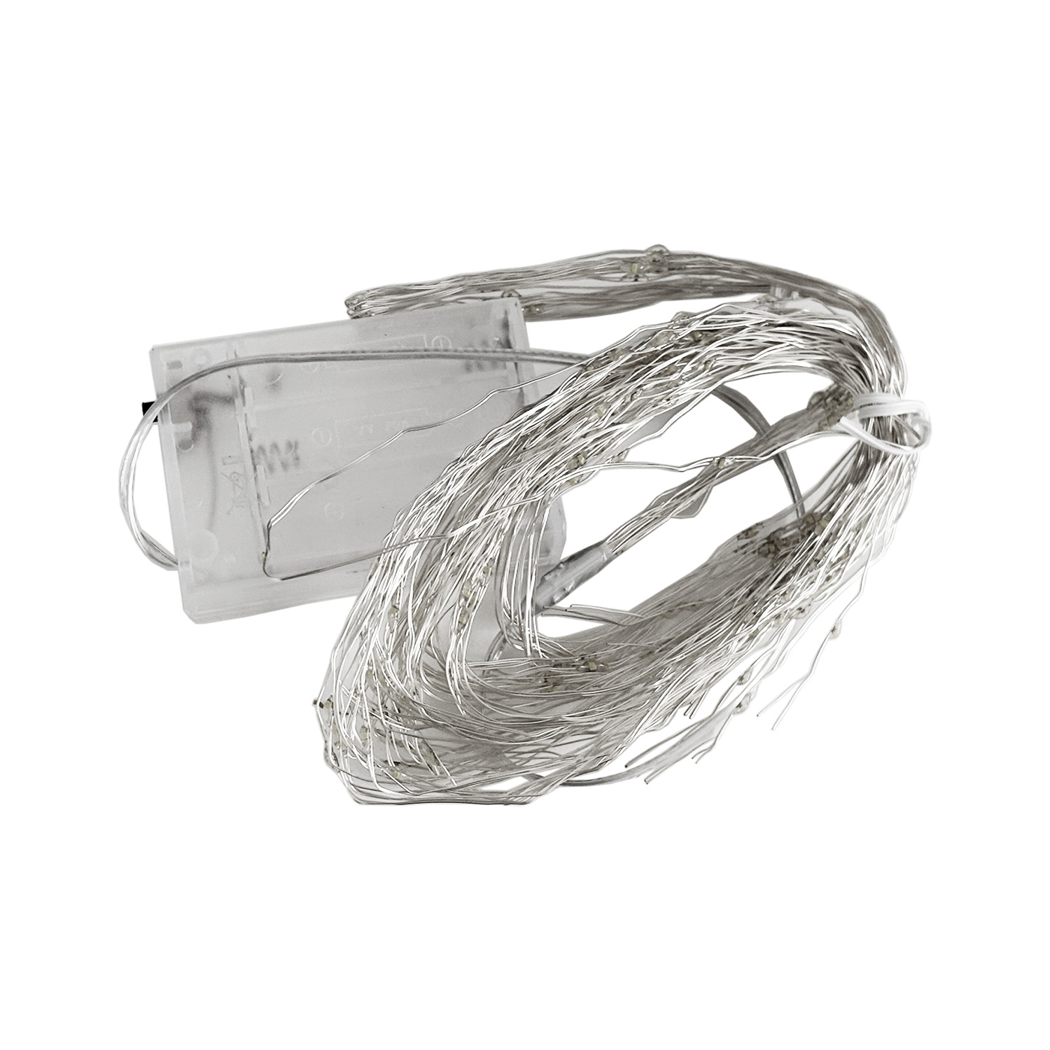 200er LED Schweif-Kette Batteriebetrieben silbernes Kabel mit 10 Stränge Draht