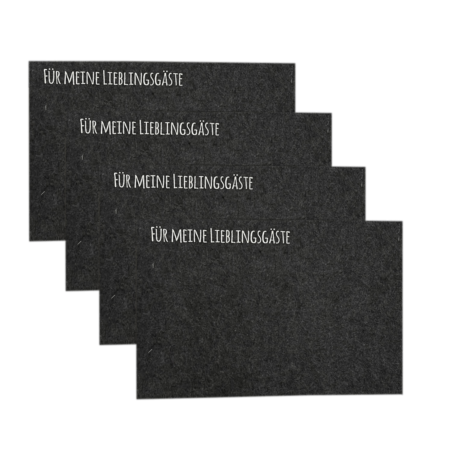 4er Platzset Tischset Platzdeckchen Untersetzer Platzmatten Filz | mojawode