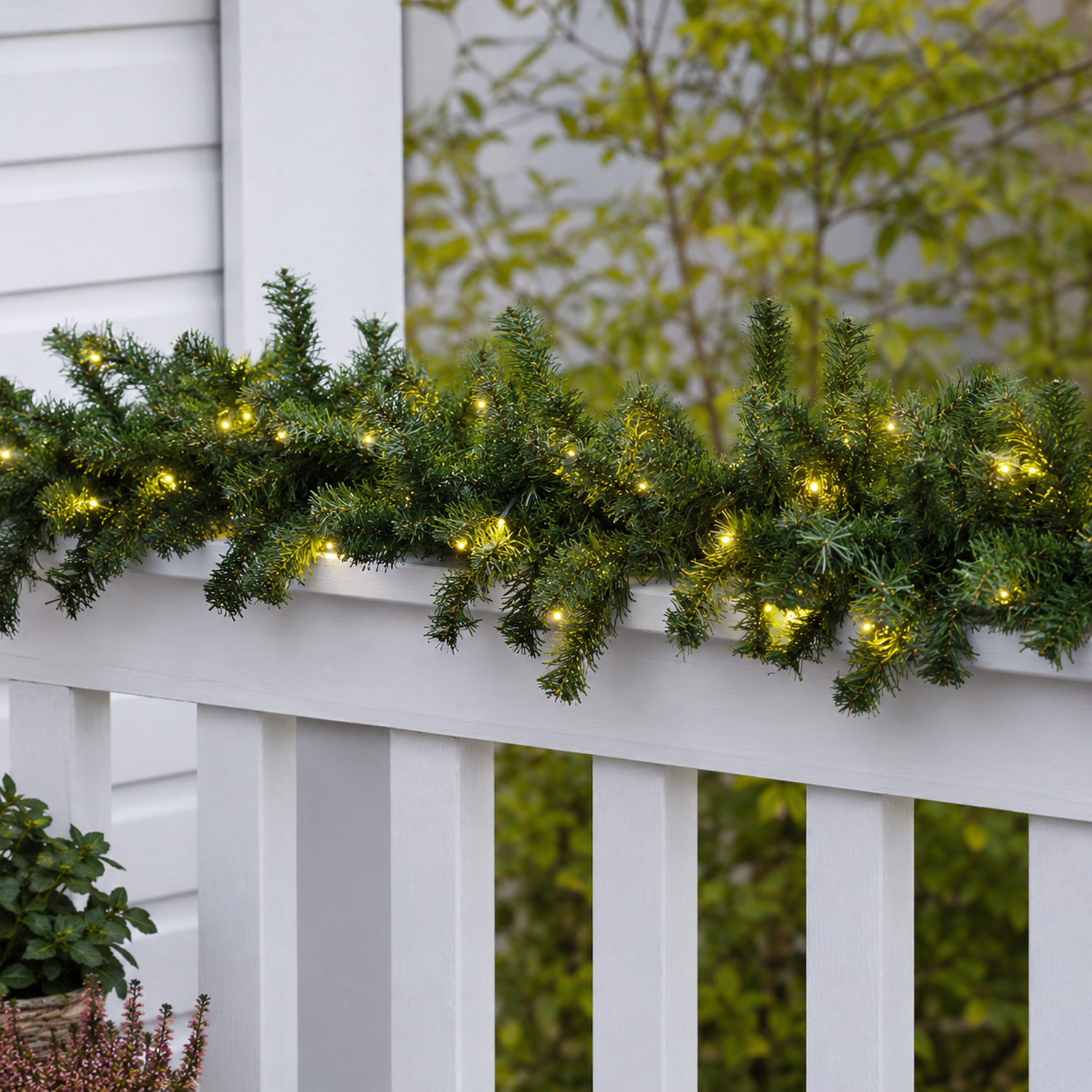 XXL Tannengirlande Weihnachtsbeleuchtung 810cm 100 LED Batteriebetr | mojawode