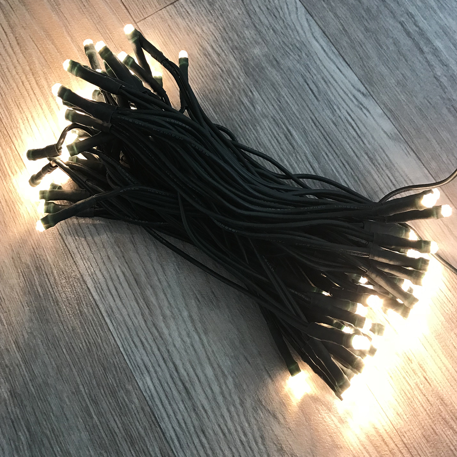 96er LED Outdoor Lichterkette Drahtlichterkette warmweiß Batterie | mojawode