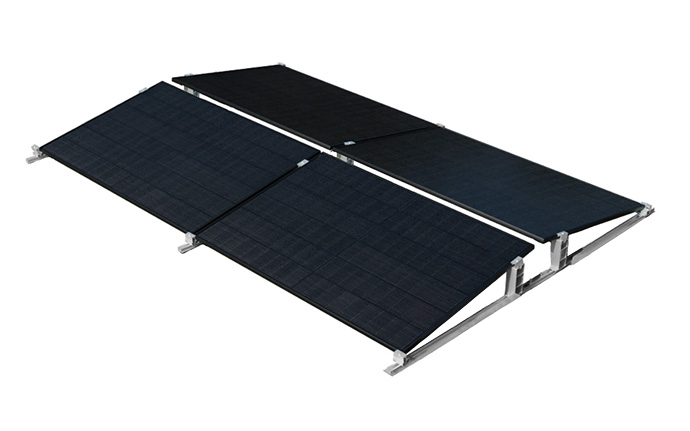 Halterung Flachdach für 4 Solarmodule Halterung Flachdach für 4 Solarmodule