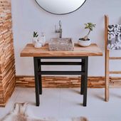 Waschtischplatte Holz Teakholz Gr. M 80 – 100 cm kaufen 4