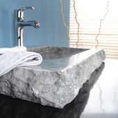 Marmor-Stein-Waschbecken grau 70 cm flach gross kaufen 3
