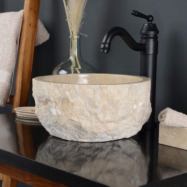Erosi Marmor Waschbecken 30 cm creme