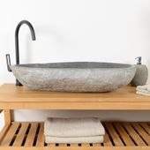 70 cm Naturstein-Waschbecken Steinbecken kaufen 2