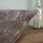 Naturstein-Aufsatz-Waschbecken 50 cm oval kaufen 3