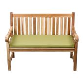 WOHNFREUDEN Teak Holz Gartenbank Sitzbank massiv geschliffen inkl. Kissen 120x61x89