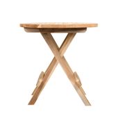 wohnfreuden Teak Garten Beistelltisch rund geschliffen klappbar massiv 50x50cm