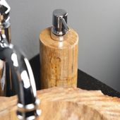 wohnfreuden Seifenspender fossiles Holz rundum poliert 21 cm
