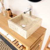 wohnfreuden Marmor Steinwaschbecken KAJA 40 cm