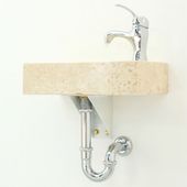 wohnfreuden Marmor Waschbecken Tango 40 cm poliert creme