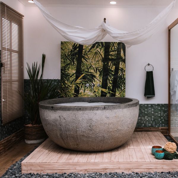 Badewanne aus Flussstein Naturstein günstig kaufen