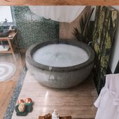 Badewanne aus Flussstein Naturstein günstig kaufen 2
