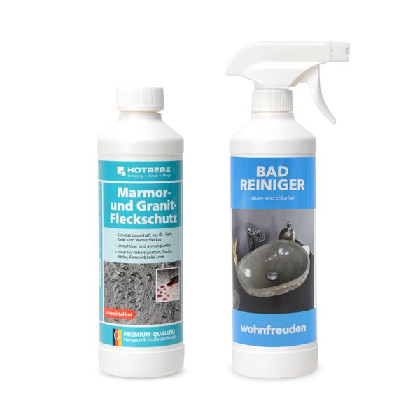 2er Set aus Naturstein Reiniger + Imprägnierung