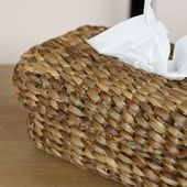 wohnfreuden Kosmetiktücher-Box aus Wasserhyazinthe 29 cm