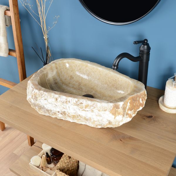 Onyxmarmor Waschbecken 60-70 cm