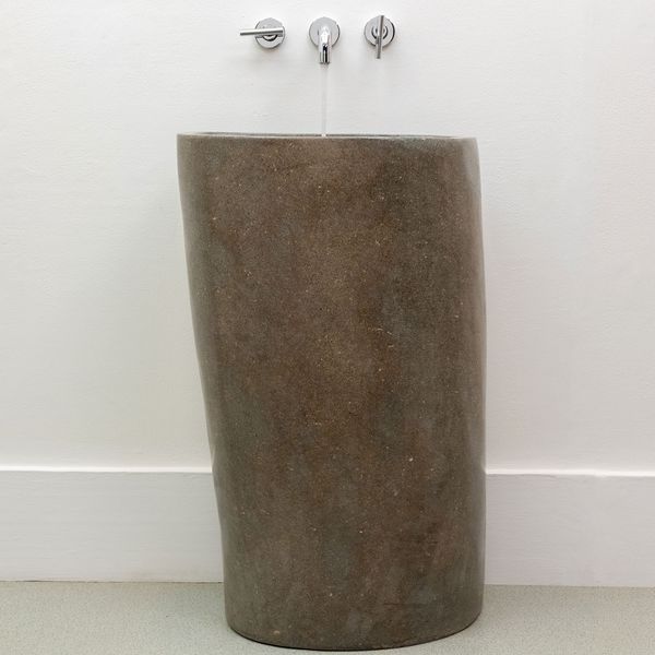 wohnfreuden Naturstein Standwaschbecken 90 cm rundum poliert