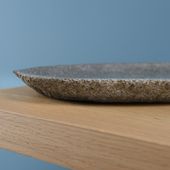Deko Stein Tablett aus Flussstein Naturstein 30 cm Steinschale Naturstein Granit Platte Wohnfreuden