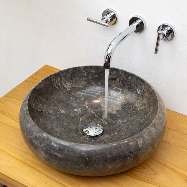 wohnfreuden armor Waschbecken ASBAK 45 cm grau beige