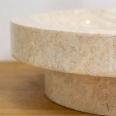 wohnfreuden Marmor Waschbecken Napoli 40 cm creme rund