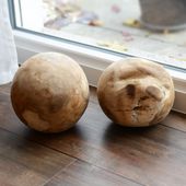 wohnfreuden Teakholz Kugel ca. 20 cm geschliffen