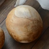 wohnfreuden Teakholz Kugel ca. 20 cm geschliffen