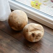 wohnfreuden Teakholz Kugel ca. 20 cm geschliffen