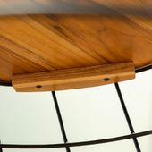 Beistelltisch Black Cylinder aus Teakholz und Eisen kaufen 5