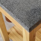 wohnfreuden Terrazzo Waschtischplatte 40x40cm dunkelgrau