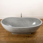 Badewanne aus Terrazzo 180x85 cm grau weiß kaufen 2