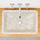 wohnfreuden Terrazzo Waschbecken Zoid 60 cm eckig
