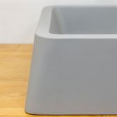 wohnfreuden Terrazzo Waschbecken ZOID 60 cm grau eckig