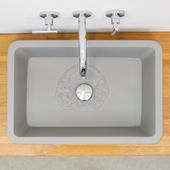 wohnfreuden Terrazzo Waschbecken ZOID 60 cm grau eckig