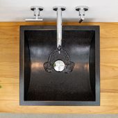 wohnfreuden Terrazzo Waschbecken Thera 42cm schwarz