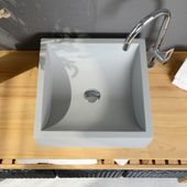 wohnfreuden Terrazzo Waschbecken Thera 42cm grau