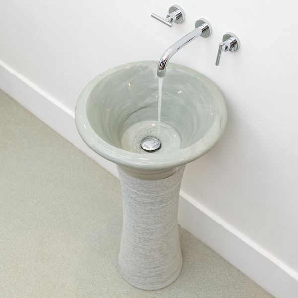 wohnfreuden Standwaschbecken Tulip Sandstein 90 cm stein
