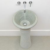 wohnfreuden Standwaschbecken Tulip Sandstein 90 cm stein