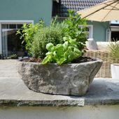 wohnfreuden Naturstein - Schale innen poliert ca. 50 cm