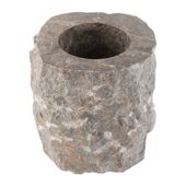Wohnfreuden Marmor WC-Toiletten-Bürstenhalter 15 cm grau Toilettenbürste WC-Garnitur Bad Zubehör