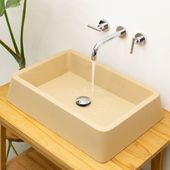 wohnfreuden Terrazzo Waschbecken Zoid 60 cm creme